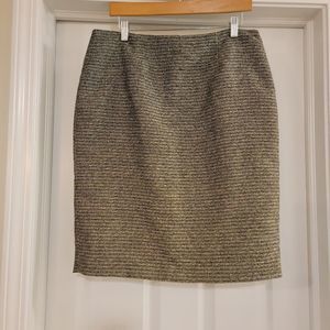 Calvin Klein metallic gold pencil skirt size 12
